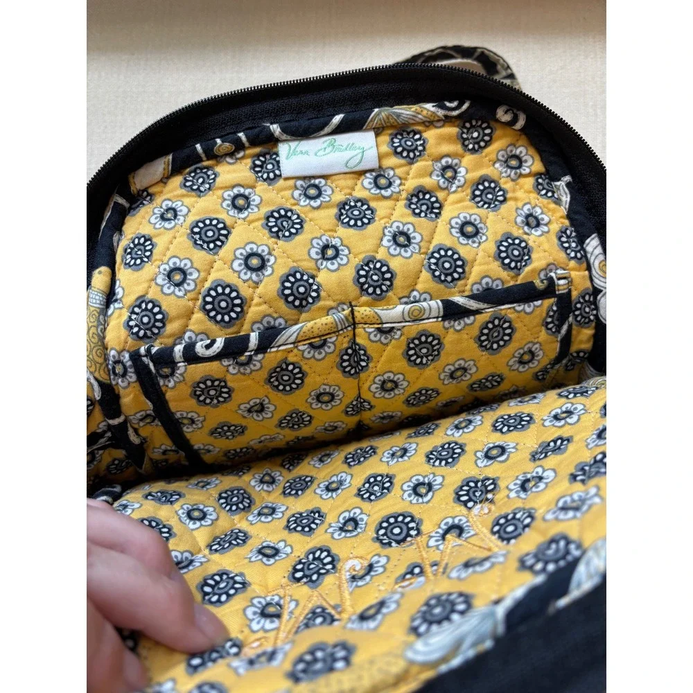 Y2K Vera Bradley Backpack Yellow Bird Floral Retired Quilted‎ Cotton Bag